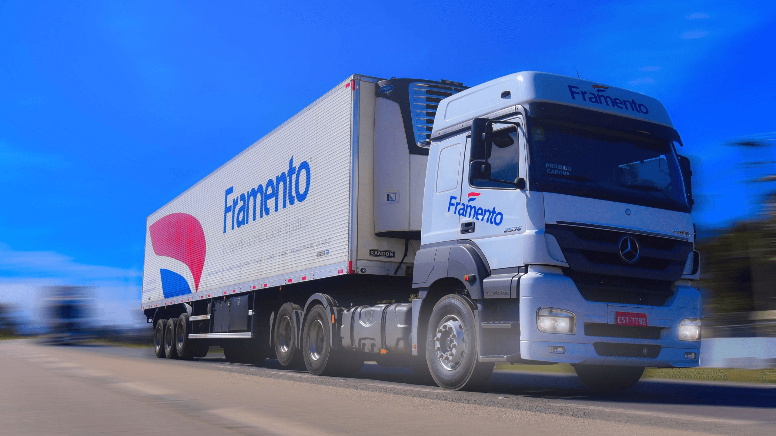 Caminhão Framento em operação